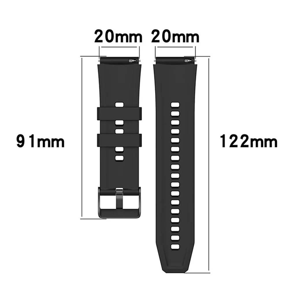 Ремешок для часов Samsung Galaxy Watch/Huawei Watch GT2 /Amazfit GTR BIP 42 мм Спортивный Силиконовый Браслет Браслет для 20 мм Ремешка Изображение 4