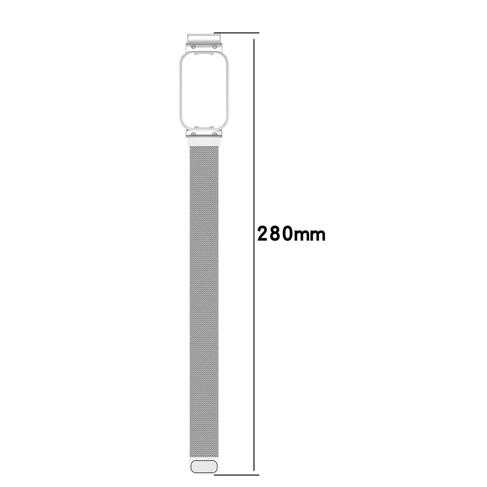 Ремешок для часов Xiaomi smart Band 8 Active из нержавеющей стали с рамкой Замена магнитной пряжки для часов Изображение 2