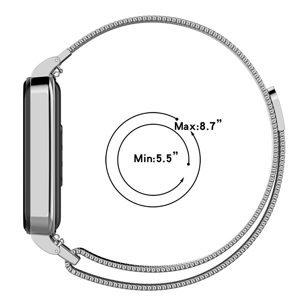 Ремешок для часов Xiaomi smart Band 8 Active из нержавеющей стали с рамкой Замена магнитной пряжки для часов Изображение 3