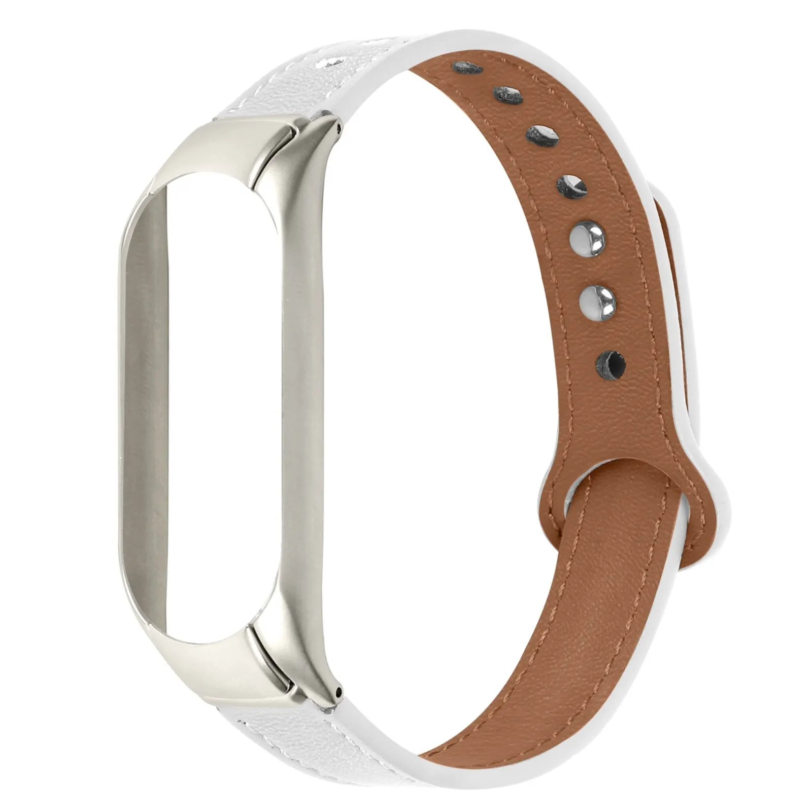 Ремешок Подходит для ремешка для часов Mi Band 5/6, кожаный мягкий браслет, высококачественные аксессуары для ремешка для умных часов Изображение 1
