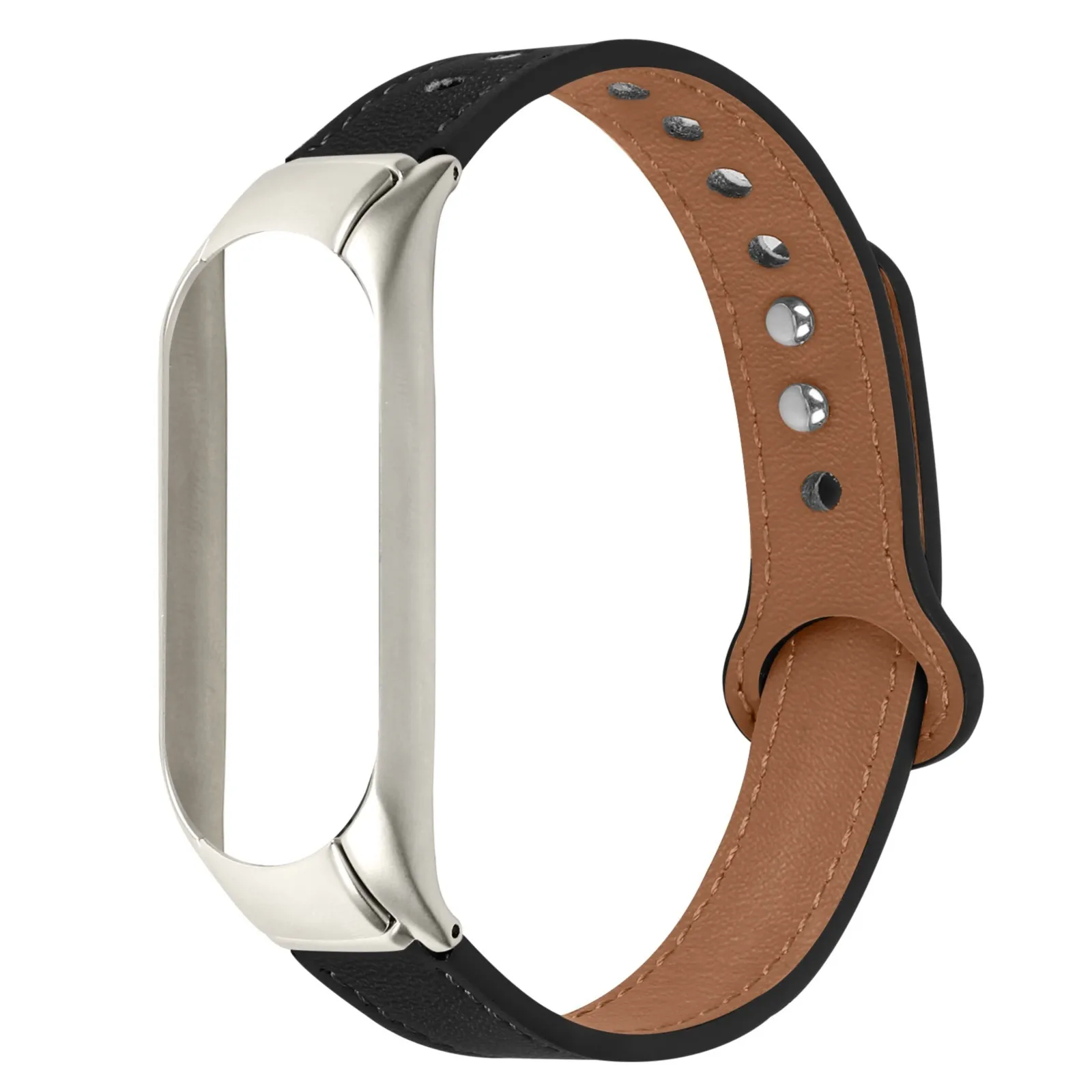 Ремешок Подходит для ремешка для часов Mi Band 5/6, кожаный мягкий браслет, высококачественные аксессуары для ремешка для умных часов Изображение 2