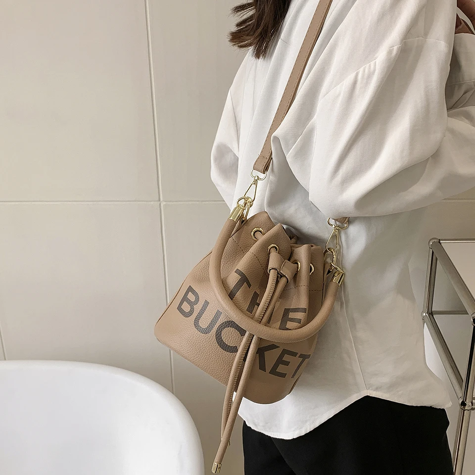 Роскошная дизайнерская сумка-ведро и кошелек Женская сумка через плечо 2023, новая модная сумка-мессенджер из мягкой кожи Изображение 3