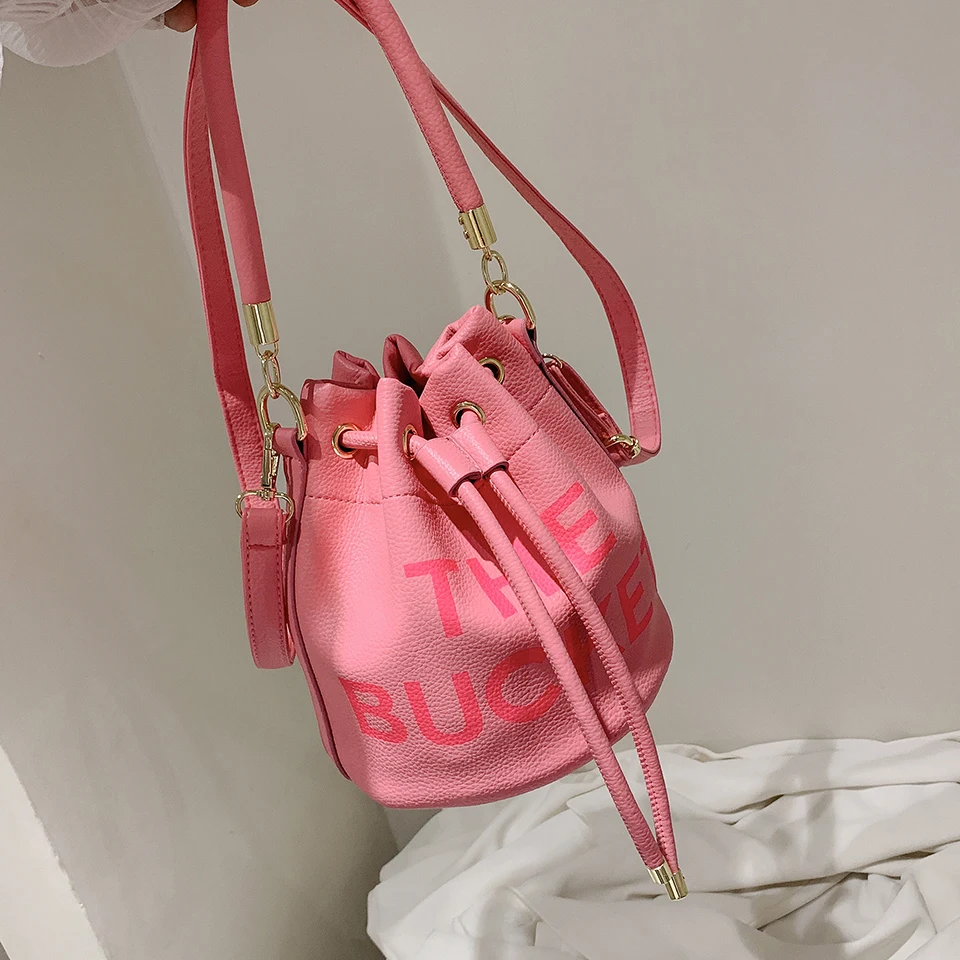 Роскошная дизайнерская сумка-ведро и кошелек Женская сумка через плечо 2023, новая модная сумка-мессенджер из мягкой кожи Изображение 5