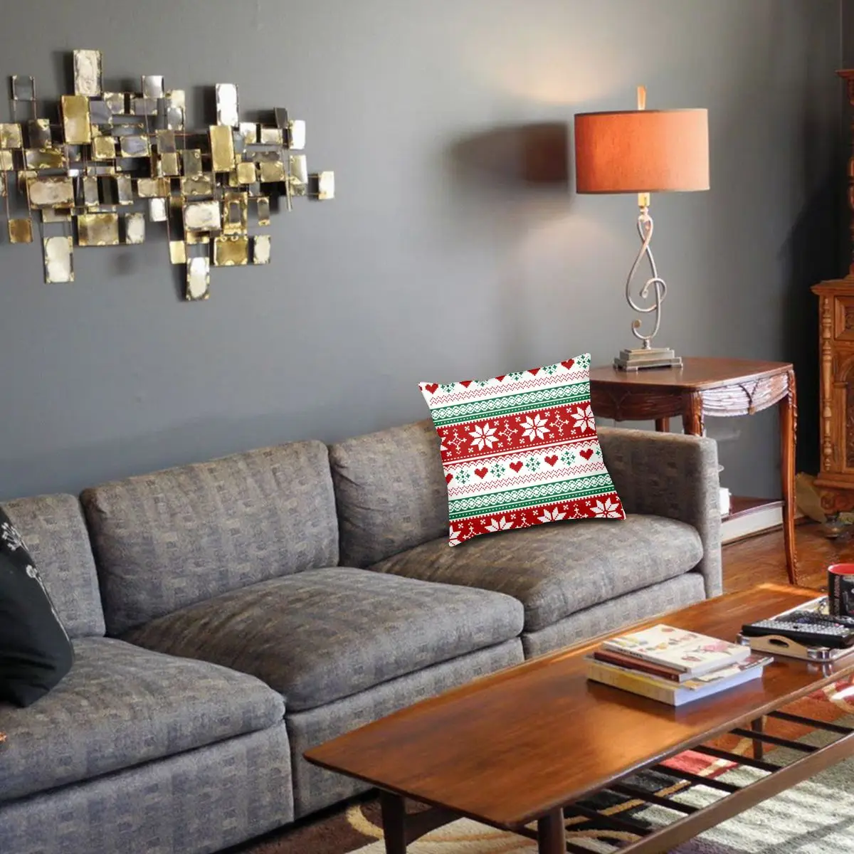 С Рождеством, Санта-Клаус, Наволочка с двусторонней печатью, Тканевый чехол для подушки, подарочный чехол для подушки, домашний чехол 45x45 см Изображение 4