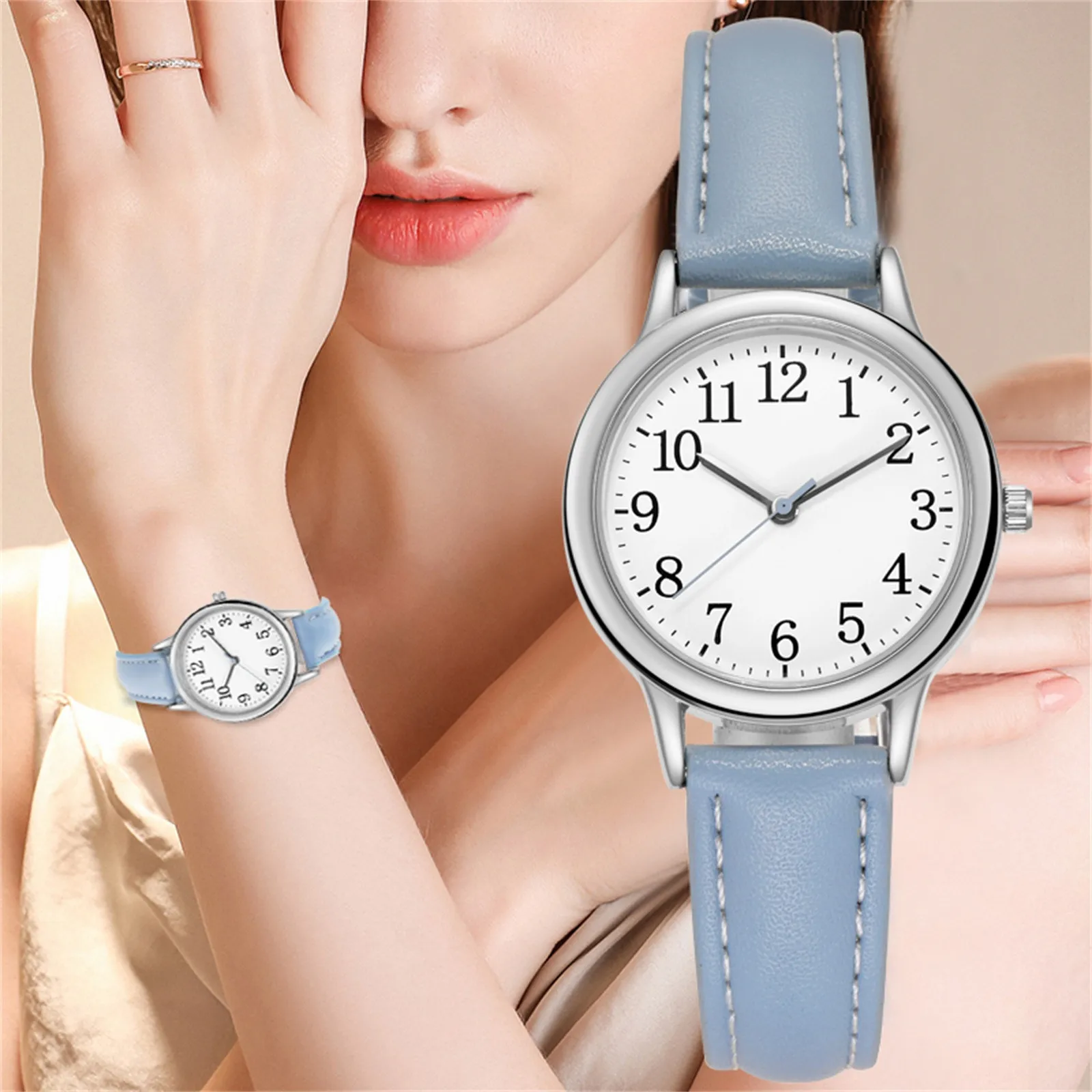 Самый продаваемый продукт 2023 года, щедрые кварцевые наручные часы, женские часы, точные водонепроницаемые женские часы золотого цвета Relojes Изображение 1