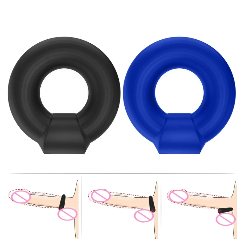Сверхмягкое Жидкое силиконовое кольцо для полового члена, Эластичное Фиксирующее кольцо, секс-игрушка для мужчин, улучшающая самочувствие E1YC Изображение 1