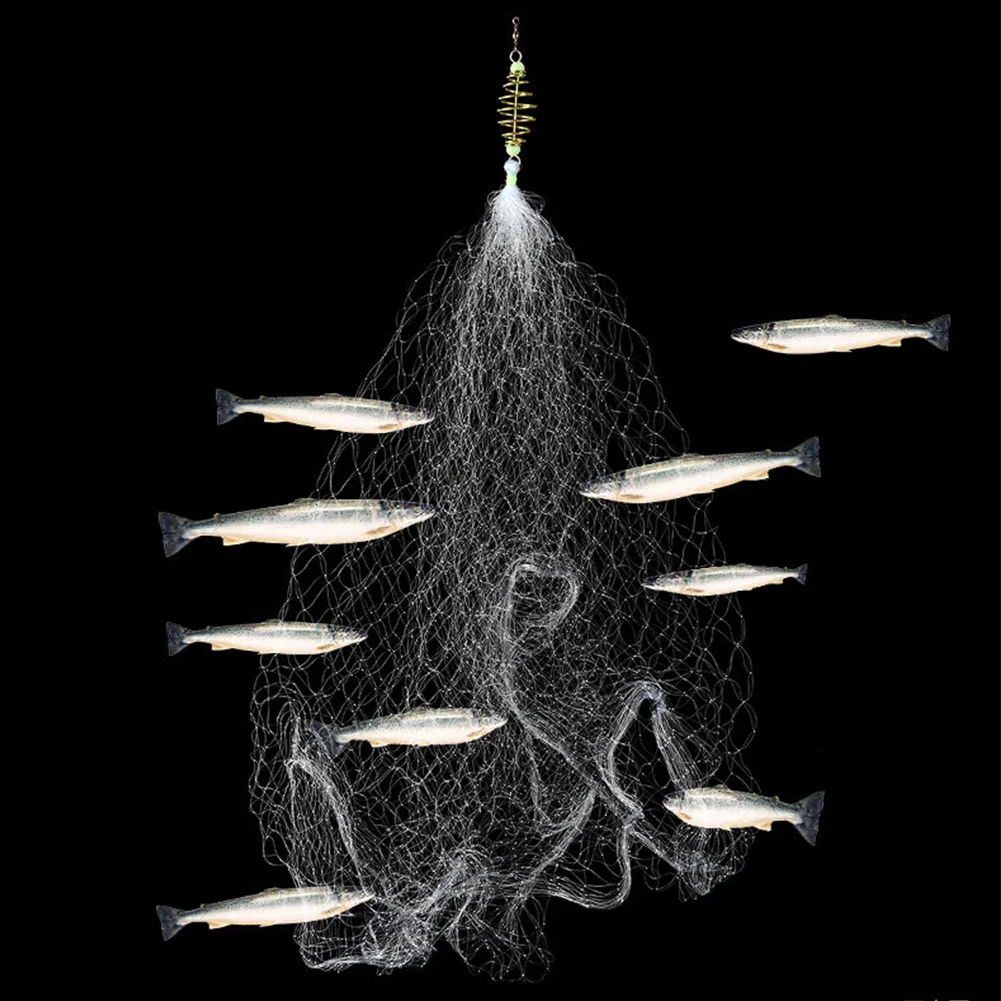 Сетчатая рыболовная сеть из железа + нейлона, легкая 7 * 5 см, многофункциональная защитная рыболовная вязальная сеть Overlord, 5-13 сеток Изображение 2