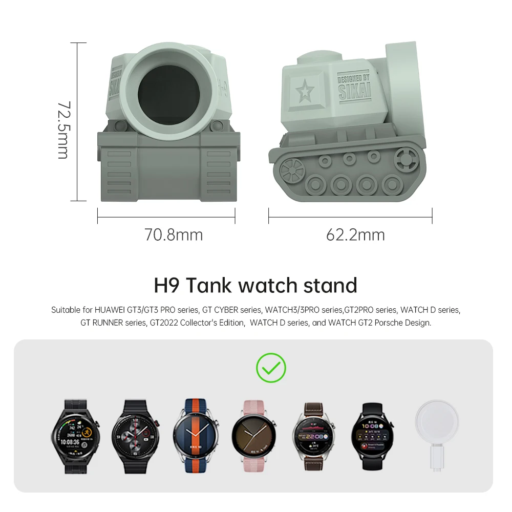 Силиконовая Подставка для зарядки Huawei Watch GT3/GT3 Pro/GT2 Pro/GT Cyber Док-станция для зарядки Huawei Watch 3 /3Pro/Watch D/GT Runner Изображение 1