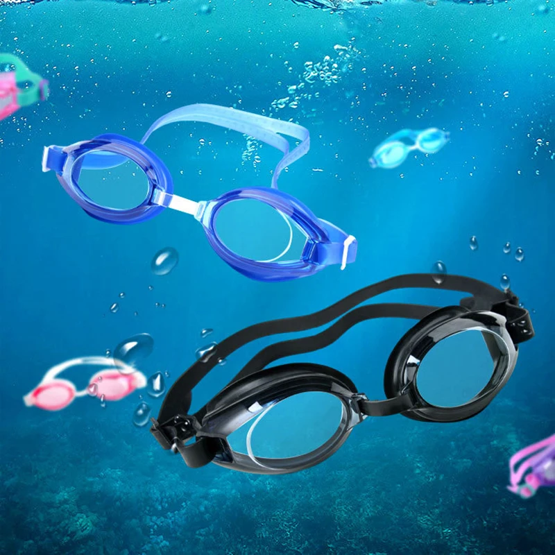 Силиконовые Удобные очки для плавания HD Для мужчин и женщин при близорукости, Затычка для ушей в бассейне, Противотуманные линзы из ПК, защита от ультрафиолета, Водонепроницаемые очки для плавания Изображение 0