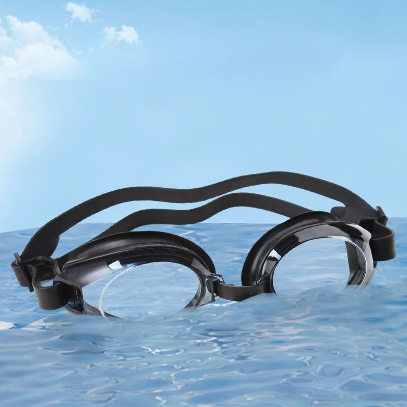 Силиконовые Удобные очки для плавания HD Для мужчин и женщин при близорукости, Затычка для ушей в бассейне, Противотуманные линзы из ПК, защита от ультрафиолета, Водонепроницаемые очки для плавания Изображение 1