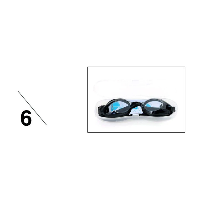 Силиконовые Удобные очки для плавания HD Для мужчин и женщин при близорукости, Затычка для ушей в бассейне, Противотуманные линзы из ПК, защита от ультрафиолета, Водонепроницаемые очки для плавания Изображение 4