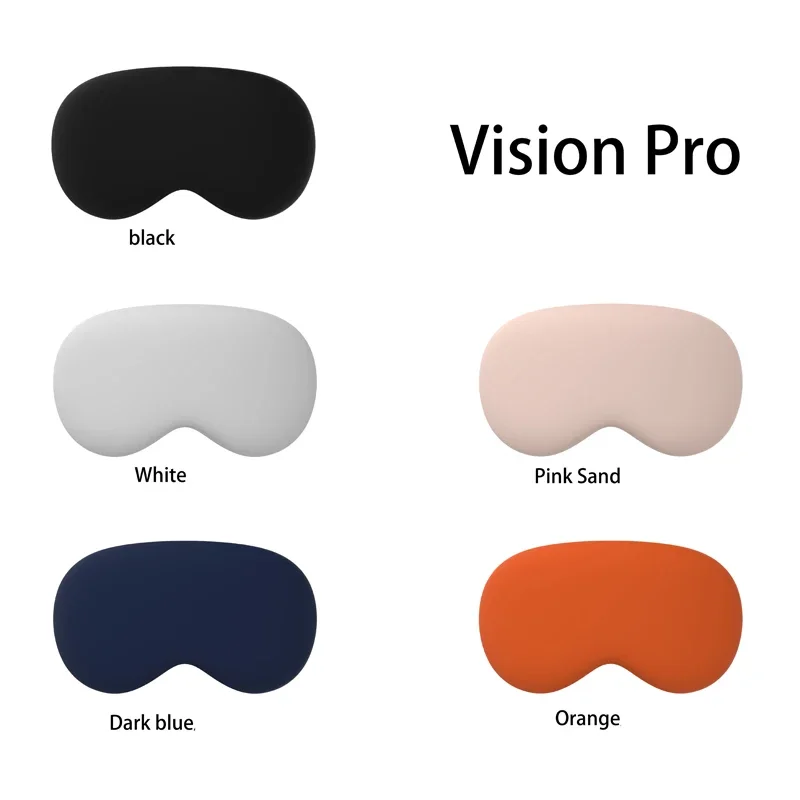 Силиконовый защитный чехол-чехол для Apple Vision Pro для гарнитуры Vision Pro VR, головной убор, накладка для глаз, аксессуары для виртуальной реальности Изображение 5