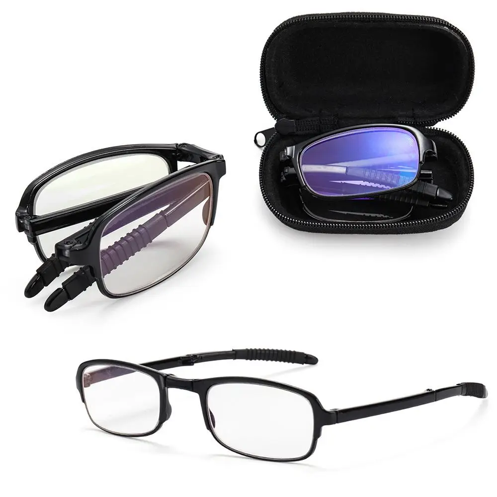 Складные Очки Для Чтения С Футляром Мужчины Женщины TR90 Прозрачные Линзы Очки Для Пресбиопии С Увеличительными Стеклами Диоптрий + 1,0 ~ + 4,0 Изображение 1