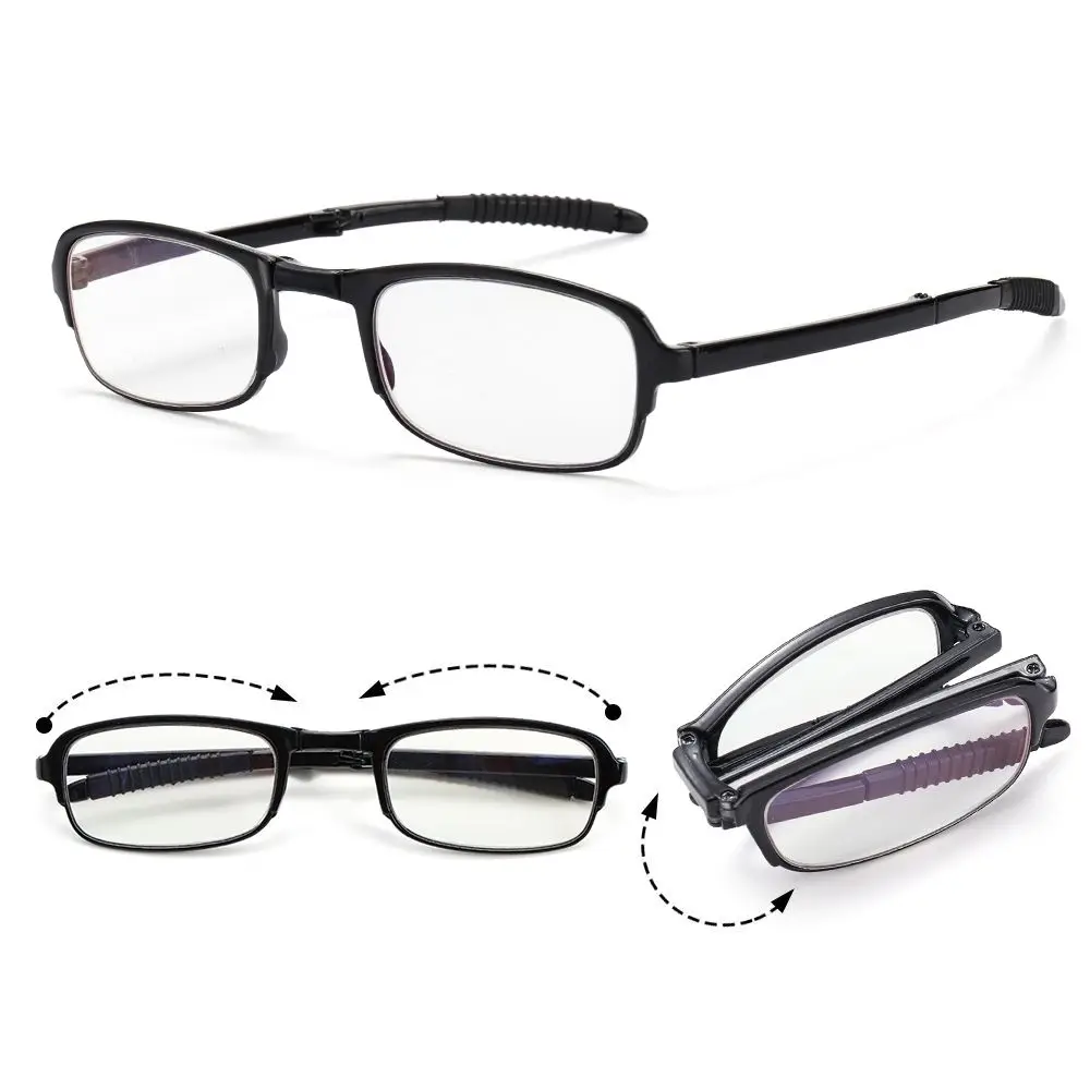 Складные Очки Для Чтения С Футляром Мужчины Женщины TR90 Прозрачные Линзы Очки Для Пресбиопии С Увеличительными Стеклами Диоптрий + 1,0 ~ + 4,0 Изображение 3