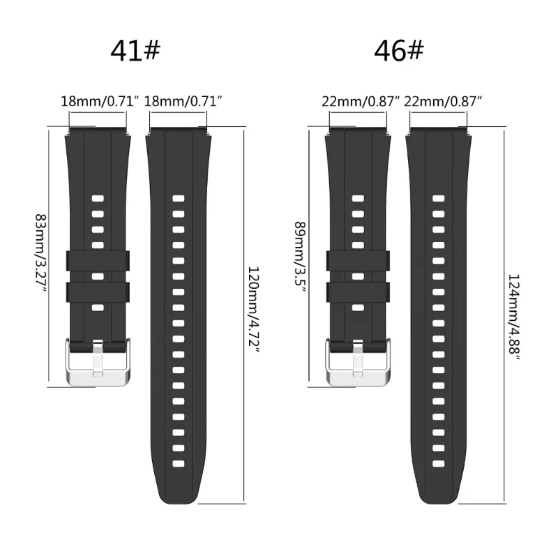 Сменные ремешки для часов HUAWEI Watch Gt4 41 мм/46 мм Для женщин, мужчин и девочек Мягкие Силиконовые браслеты Сменный ремешок Изображение 5