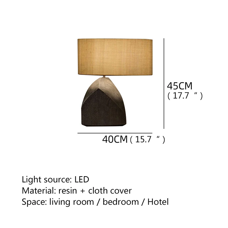 Современная Настольная Лампа Из Смолы Nordic Creative Art Design Led Lighting Decor Home Гостиная Спальня Настольные Украшения Изображение 5