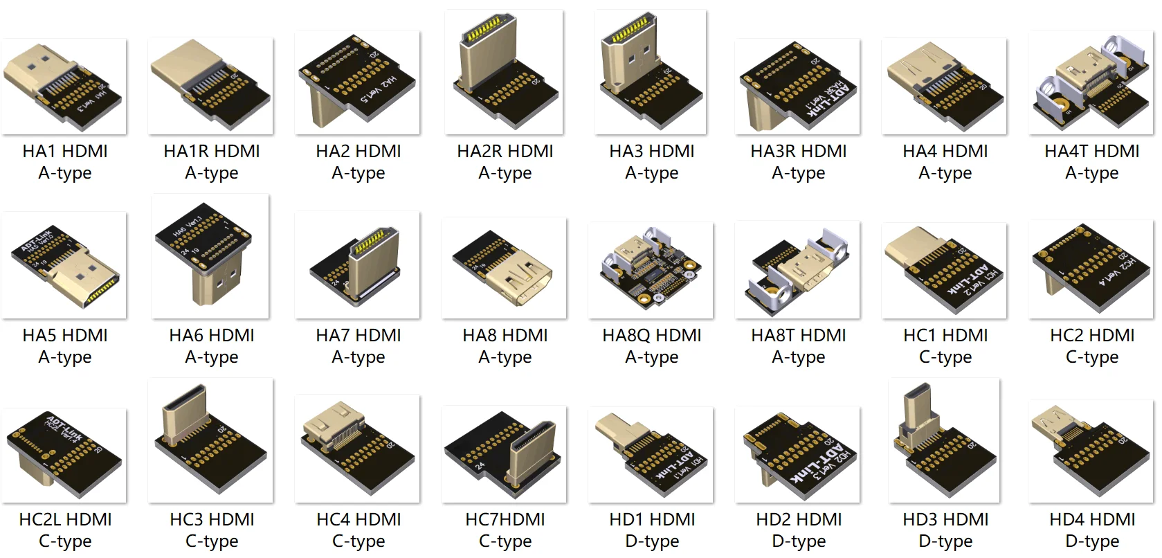 Стандартный удлинительный кабель ADT от HDMI до Mini HDMI (от типа A до типа C) Встроенный плоский тонкий видео-удлинитель с двумя штекерами 4K / 144Hz Изображение 2