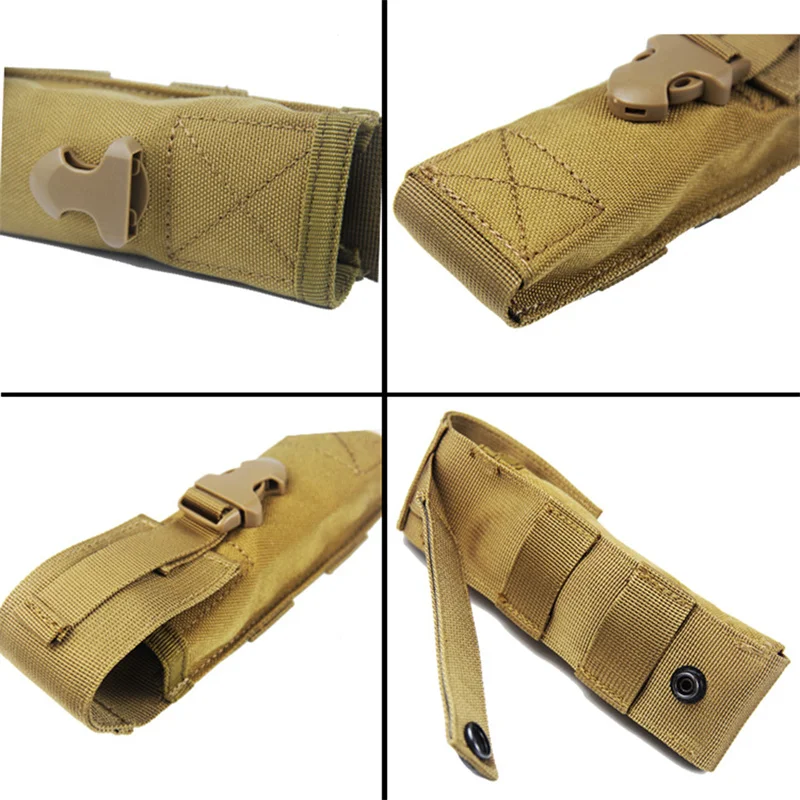 Тактический фонарик Molle, Кобура, пояс для переноски, Военный рюкзак, Сумка для инструментов, чехол для светодиодного фонарика Изображение 2