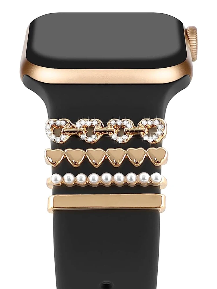 Украшение для Apple watch band 9 8 7 6 SE Ultra 2 Аксессуары Ювелирные изделия с бриллиантами Декоративное кольцо для Samsung watch ремешок 20 мм/22 мм Изображение 0