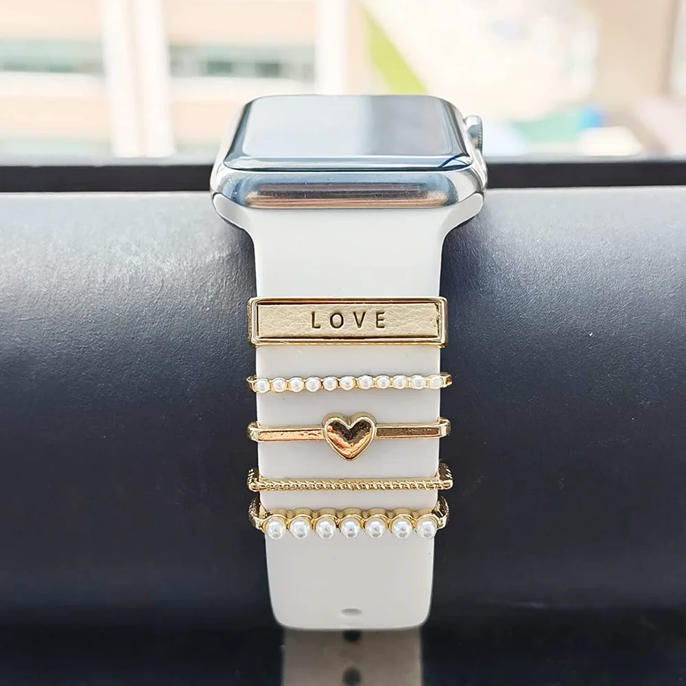 Украшение для Apple watch band 9 8 7 6 SE Ultra 2 Аксессуары Ювелирные изделия с бриллиантами Декоративное кольцо для Samsung watch ремешок 20 мм/22 мм Изображение 2