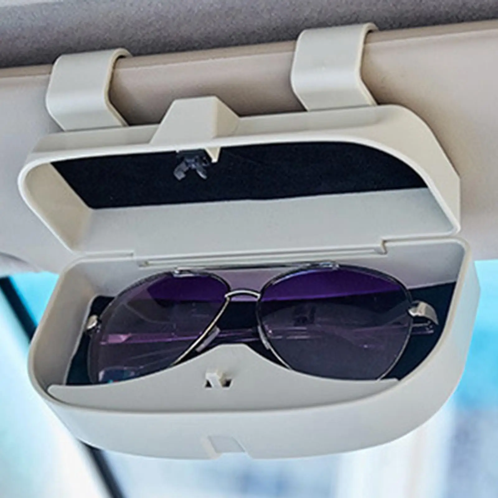 Универсальный держатель для солнцезащитных очков, органайзер, Термостойкий двойной зажим для крепления на автомобиль Изображение 2