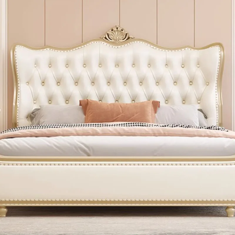 Уникальная современная двуспальная кровать для хранения вещей Queen Twin King Двуспальная кровать Белая Роскошная мебель Princess Camas De Matrimonio Dormitorio Изображение 4