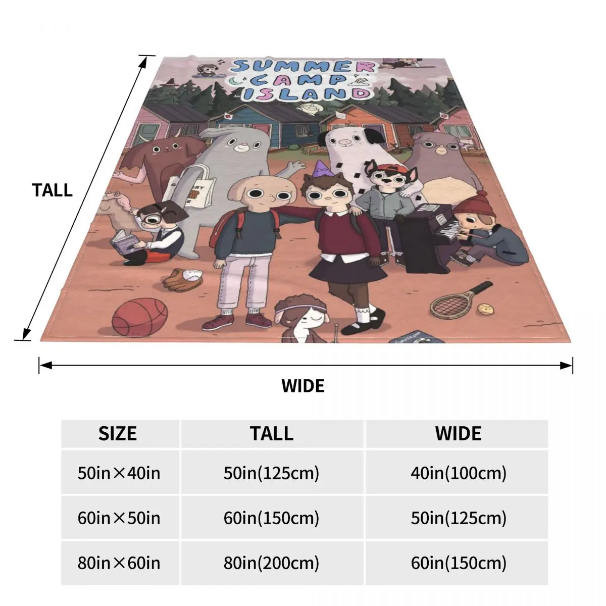 Флисовое одеяло Summer Camp Island с изображением Ежика из аниме-мультфильма Одеяло для кровати в спальне Мягкое плюшевое Тонкое одеяло Изображение 5