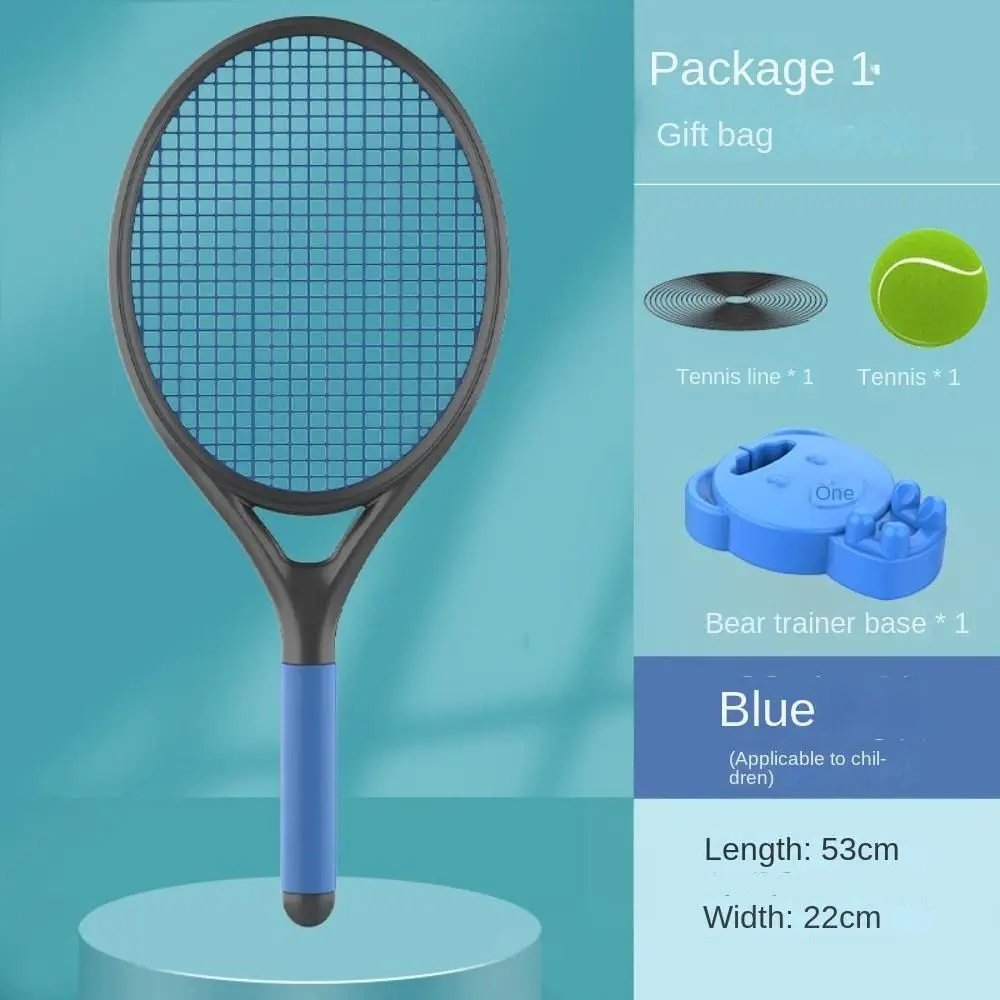 Хорошая эластичность Комплект теннисных ракеток Эргономичный с теннисной ракеткой Комплект для теннисного рикошета Противоударная противоскользящая ручка Изображение 5