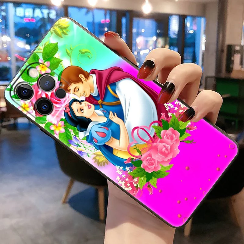 Чехол Для телефона Disney Fairy tale Princess Для Apple iPhone 14 13 12 11 SE XS XR X 7 8 6 mini Plus Pro MAX 2020 Черный Чехол Изображение 3