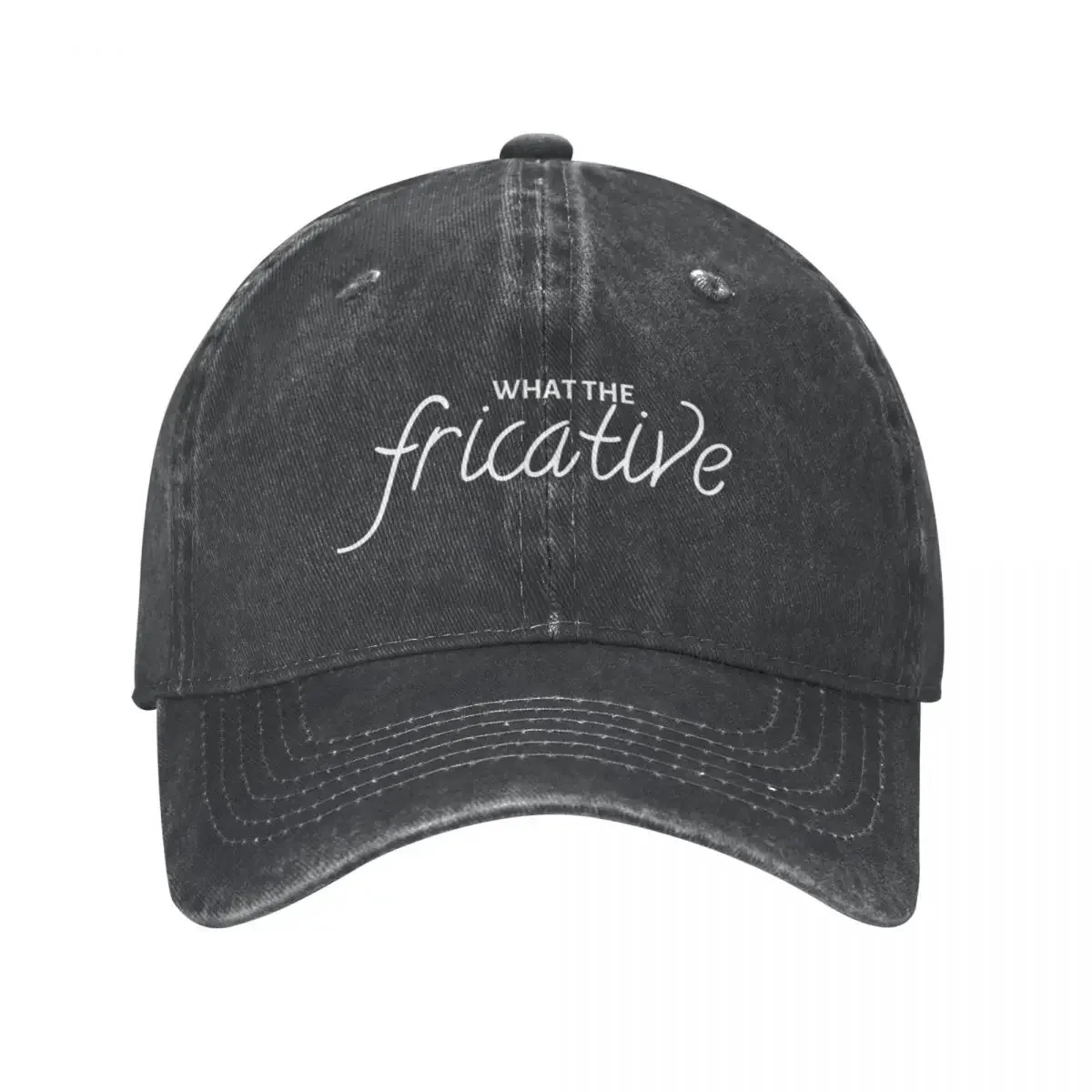 Что такое Фрикативное - белое на черном Ковбойская шляпа, шляпа джентльмена, одежда для гольфа в стиле хип-хоп, кепки для гольфа, Женские и мужские Изображение 1