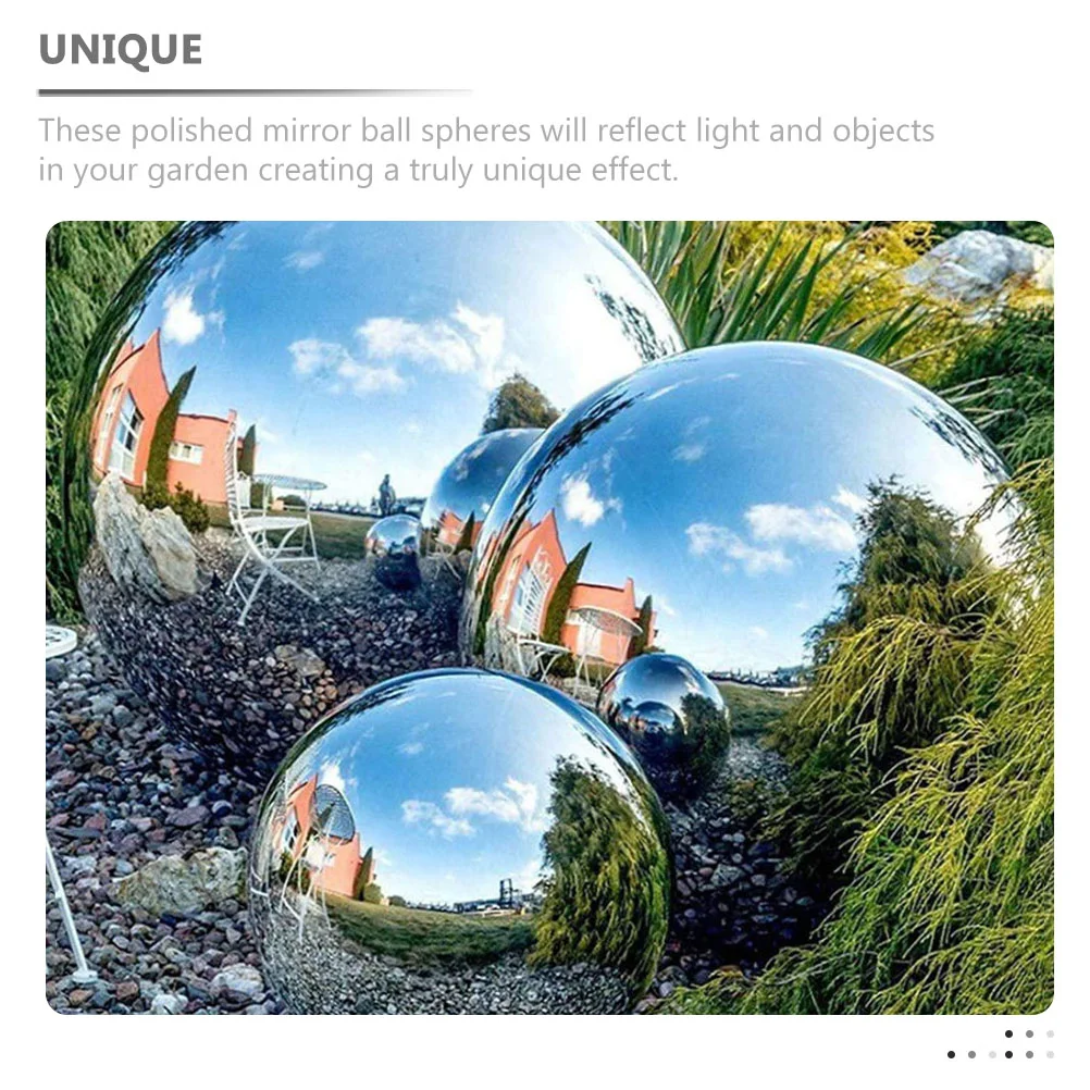 Шар для созерцания сада, Зеркальные шары, Светоотражающая сфера, Полый Бесшовный пруд из полированной нержавеющей стали, Открытый Металлический плавающий Изображение 1