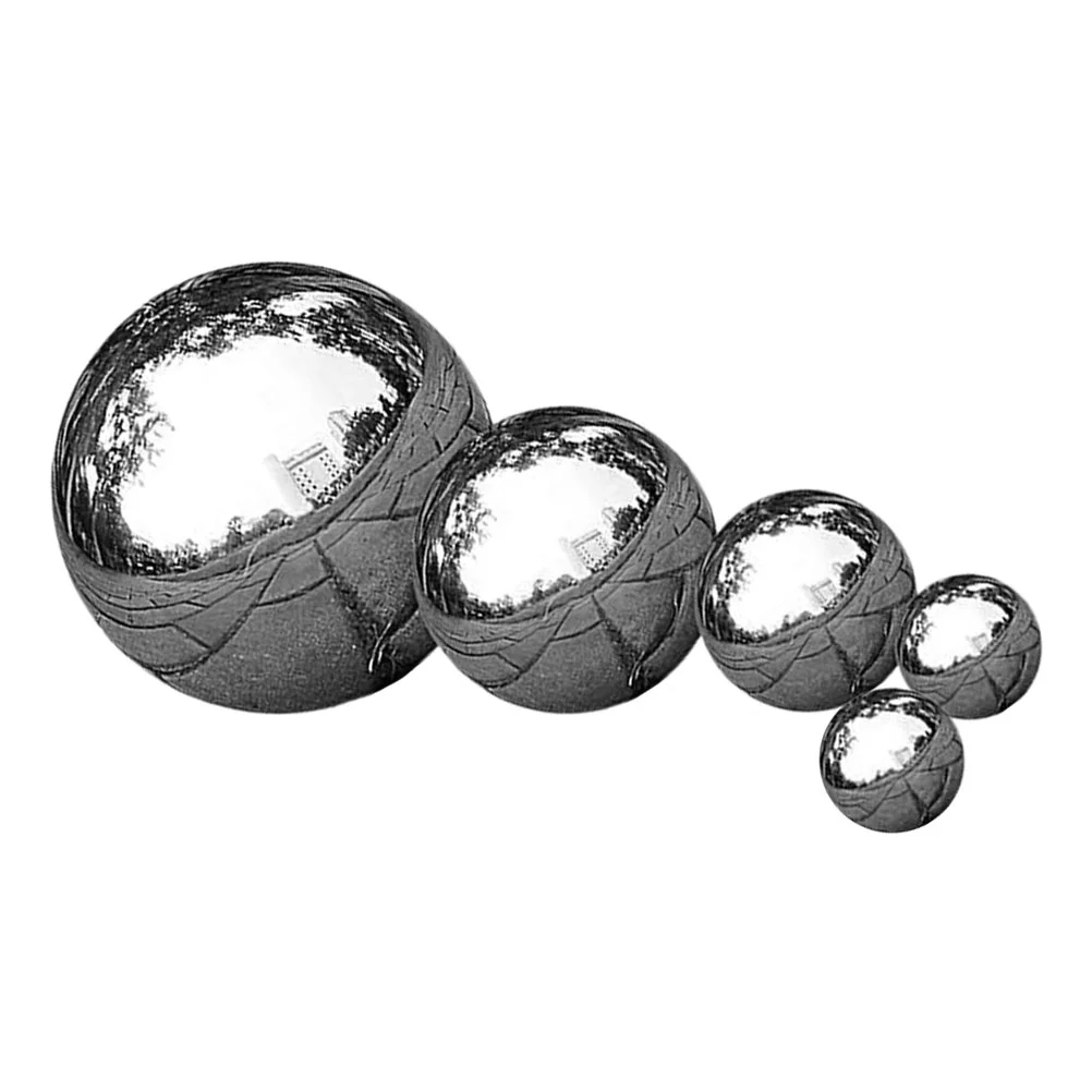 Шар для созерцания сада, Зеркальные шары, Светоотражающая сфера, Полый Бесшовный пруд из полированной нержавеющей стали, Открытый Металлический плавающий Изображение 5